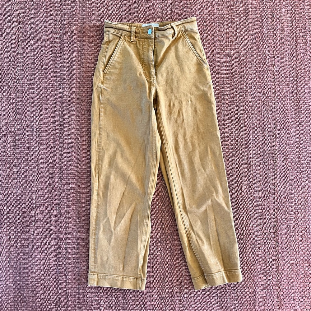 Everlane organic straight leg pant S khaki